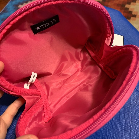 Macy's Bags Nwt Macys Bag Purse Makeup Bag Blue Pink Poshmark